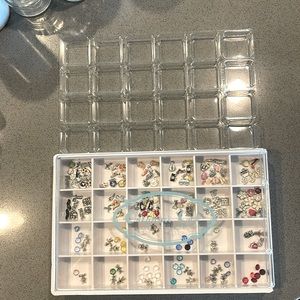 Origami Owl charms 160 charms with display case